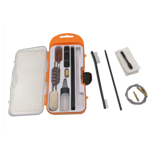 Kit de nettoyage de brosse pour fusil de chasse, étui orange