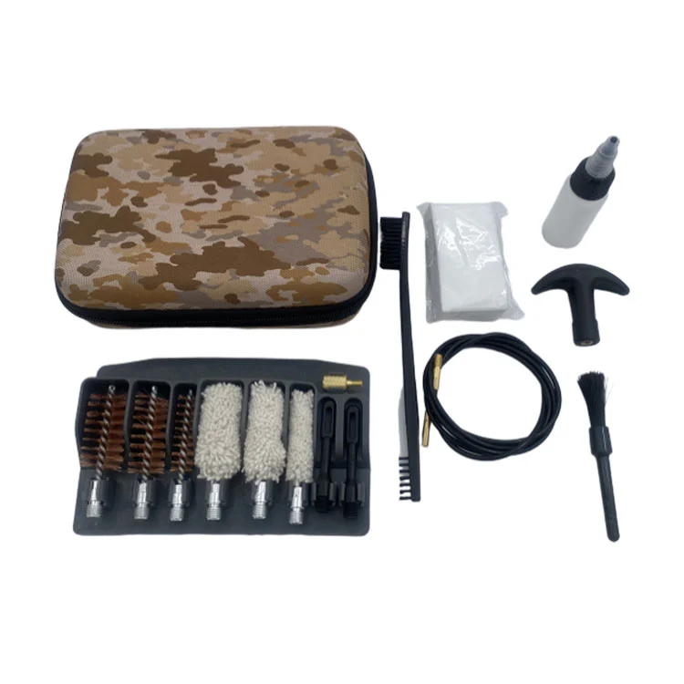 Kit de nettoyage de fusil de chasse avec un boîtier EVA de camouflage