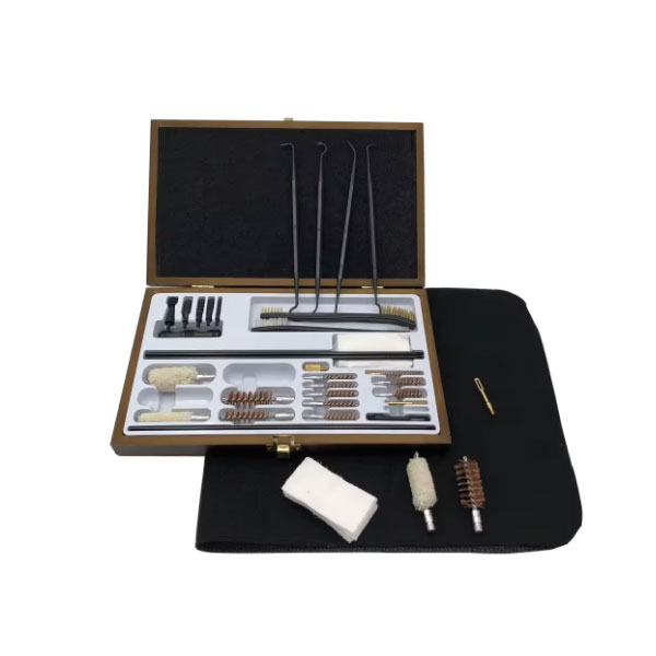 Kit de nettoyage universel pour pistolet dans un coffret en bois